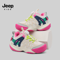 吉普 加绒 儿童运动鞋 玫红 38