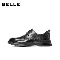BeLLE/百丽 厚底 男士休闲皮鞋 黑色 40