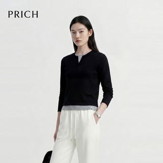  PRICH 假两件撞色 女式T恤