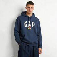 Gap 男女同款logo卡通印花宽松连帽抓绒卫衣美版767515