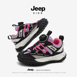 吉普 2025秋季吉普童鞋皮面新款儿童舒适软底耐磨运动鞋
