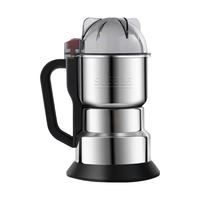 京严打粉机超细磨粉机研磨机家用小型粉碎机中药五谷杂粮辅食破碎机 高配款300g【304不锈钢】大功率