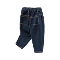 巴拉巴拉儿童长裤秋季牛仔裤男童宽松工装裤 牛仔深蓝88301 130cm