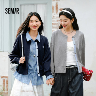  Semir/森马 拼接条纹 女士夹克 中花灰00510 XS