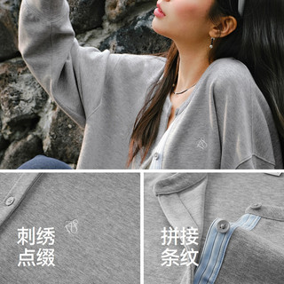  Semir/森马 拼接条纹 女士夹克 中花灰00510 XS