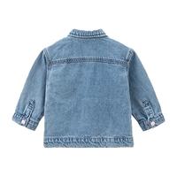 PawinPaw卡通小熊童装2024春季女宝宝休闲风花朵装饰牛仔外套 Indigo牛仔蓝色/55 090