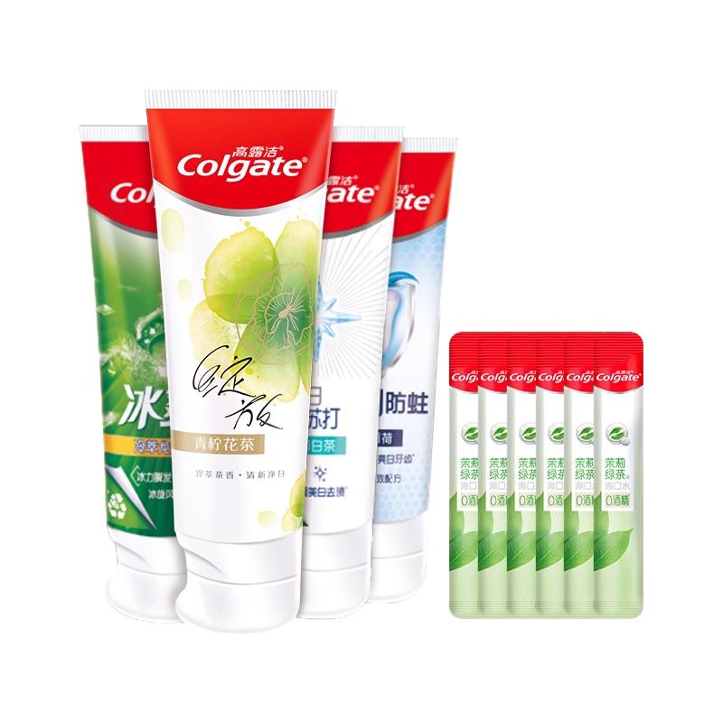  Colgate/高露洁 清新口气 含氟牙膏 高露洁多效护理家庭装（四支牙膏）*1
