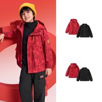 balabala/巴拉巴拉 防泼水 儿童外套 红色调00366
