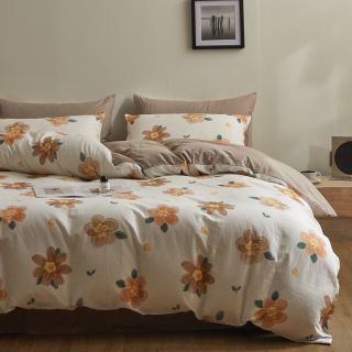 AIDLI 床上A类100%全棉双层纱纯棉四件套 200*230cm