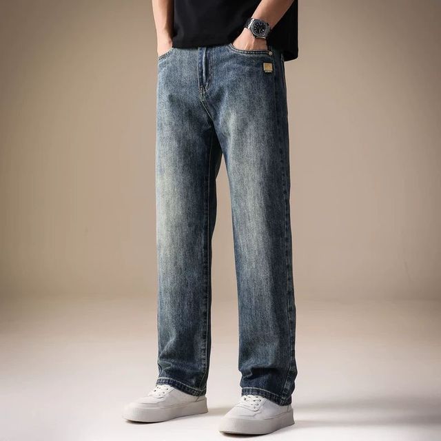 凡客诚品 高端美式直筒牛仔裤男士2026秋冬加绒宽松潮牌复古休闲百搭裤子男