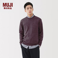 無印良品 MUJI 男式 羊毛可水洗高针距圆领毛衣男款针织衫25年冬季男装