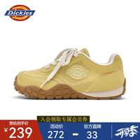 Dickies 女鞋儿童板鞋舒适百搭休闲运动鞋2026春季新款训鞋 柠檬黄 单网款 36 适合脚长22.3-22.8cm