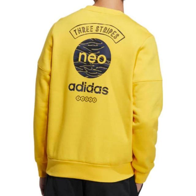 adidas NEO 时尚百搭男女款保暖轻盈针织卫衣套头衫