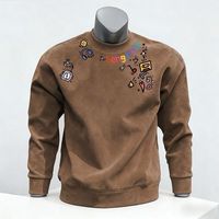 凡客诚品 清仓价！美式麂皮绒卫衣男秋冬季宽松休闲内搭男女圆领长袖打底衫