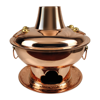郭一元 铜火锅纯紫铜加厚木炭火锅锅具手工老北京涮羊肉老式传统烧碳锅 32cm单味-木炭铜火锅-6人以下