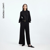 LANCY FROM25/朗姿 高腰阔腿直筒 女士西裤