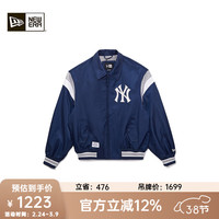 NEW ERA MLB夹克复古球队系列男女情侣NY休闲梭织外套 14536475-藏青色