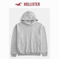 HOLLISTER 美式经典LOGO抓绒连帽卫衣25秋冬男装322-5147 浅灰色 S (175/92A)