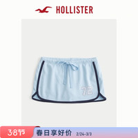 HOLLISTER 25夏Y2K泽西风撞色运动半身裙裙裤女装343-5104 浅蓝色