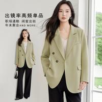 韩都衣舍 通勤时尚休闲西服女2026春秋宽松上衣高级感百搭舒适西装外套