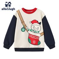百亿补贴：allo&lugh 男女童装套头卫衣秋冬加绒加厚保暖中小童宝宝上装绒衫