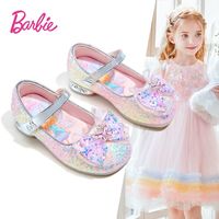 百亿补贴：Barbie 童鞋儿童皮鞋2026春秋软底水钻小高跟儿童公主鞋女童水晶鞋