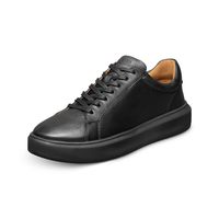 Allen Edmonds 男士皮质运动鞋 系带低帮设计 橡胶鞋底舒适支撑 休闲正装两用 黑色 7.5 US