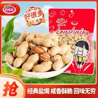 口水娃 盐焗味490g袋装水煮本色花生果带壳炒货休闲零食