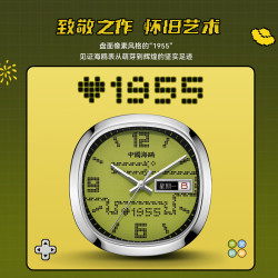 海鸥 复古电视机表盘 多功能自动机械腕表 1051 826.97.1051-贪吃蛇荧光版