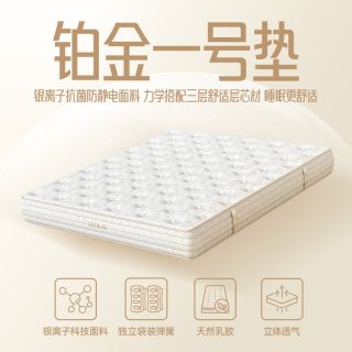  罗莱阿法眠 抗菌防螨 乳胶海绵床垫  20-25cm（含） 180*200cm 白色