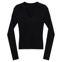 百家好 性感弹力修身显瘦 女士长袖T恤