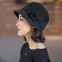 677888 帽子女假发一体可拆卸时尚中老年妈妈短发带头发秋冬高端渔夫帽