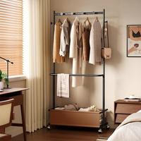 顾家家居 中古风加厚碳钢支架大容量置物揽月衣帽架DS3451XJ（3天发货）