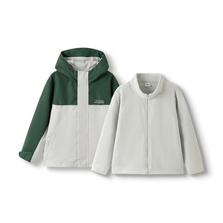  balabala/巴拉巴拉 运动户外潮 儿童棉服 绿色调00444