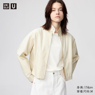 优衣库 合作款 女士棉混纺短外套 30 浅米色 2XL