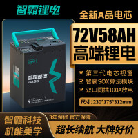智霸电动车锂电池72V58Ah 电瓶车电池 小牛极核雅雅迪电池赠10A充电器