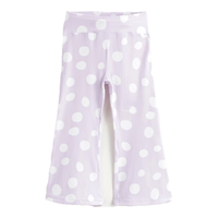 MARC&JANIE马克珍妮女童弹力运动瑜伽喇叭裤儿童裤子春夏款240293 芋泥汤圆 130cm