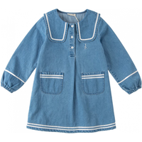  DAVE&BELLA/戴维贝拉 学院风 女童牛仔连衣裙