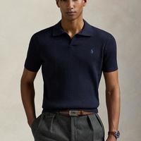 RALPH LAUREN/拉夫劳伦 Rib-Knit 棉质Polo领毛衣