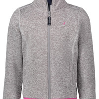 NAUTICA 女童灰色轻量防风拉链抓绒夹克 保暖 杂灰色 6X