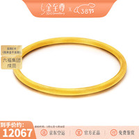 金至尊 足金999 黄金素圈手镯