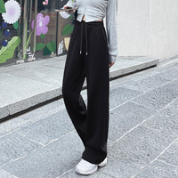 JEANSWEST/真维斯 拼接设计 女士休闲直筒裤