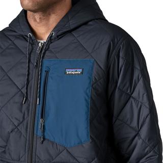 Patagonia 男士菱格绗缝连帽夹克
