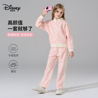  Disney/迪士尼 字母印花 女童运动套装 浅粉色 130 【身高125-135cm,体重50-60斤】