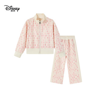  Disney/迪士尼 字母印花 女童运动套装 浅粉色 130 【身高125-135cm,体重50-60斤】