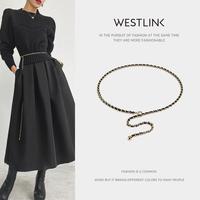 西遇 2026女式腰带大衣显瘦腰带腰链百搭腰带女送礼盒