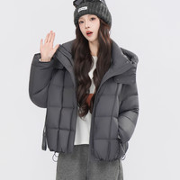 移动端：鸭鸭羽绒服 鸭鸭2025冬季羽绒服女云感泡芙气质短款设计感白鸭绒外套