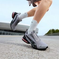PUMA 男鞋女鞋2025夏季灰色网面透气缓震运动跑步鞋379602