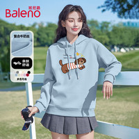  Baleno/班尼路 时尚休闲 女士连帽卫衣 雾霾蓝#Z辣条狗 M