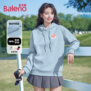 班尼路 时尚休闲 女士连帽卫衣 雾霾蓝#哈喽怪兽K